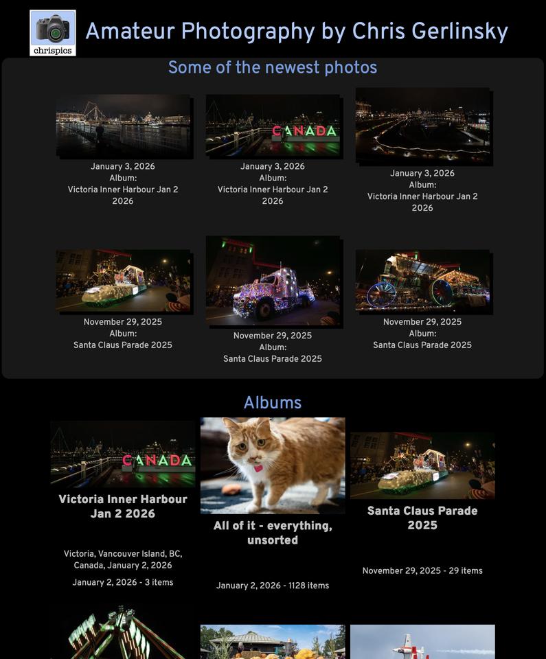 Screenshot of chrispics.ca